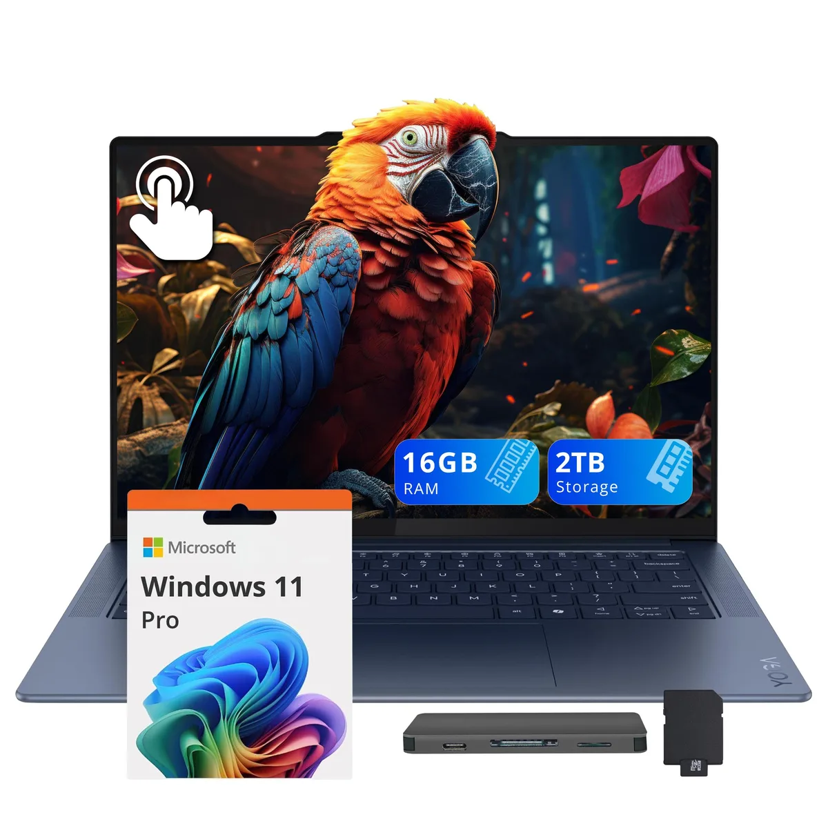Lenovo Lenovo Yoga Slim 7 14.5" 3K OLED Touch Snapdragon X Elite X1E-78-100 16GB 1TB+1TB Dock Blue — product photo