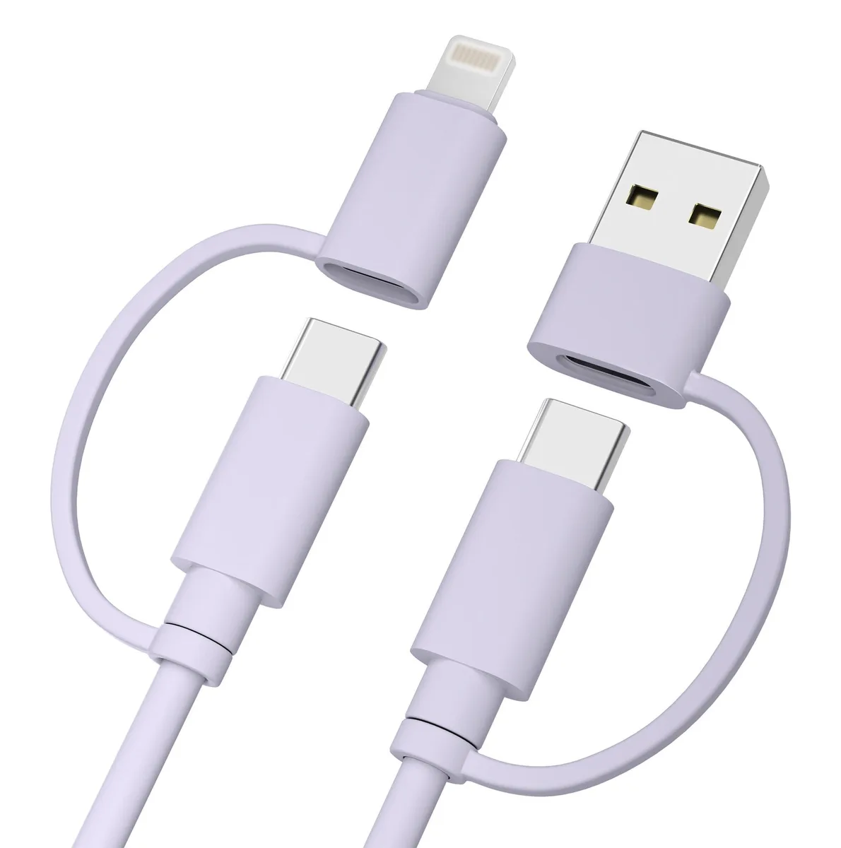 GE E/US/SLK/4IN1/CABLE/PE/2M/1P 4-in-1 phone cable 25 ft 60W 480Mbps — product photo