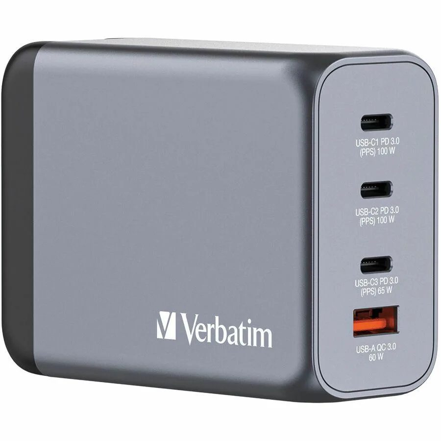 VERBATIM VERBATIM 32204 200 W 4-Port GaN Wall Charger — product photo