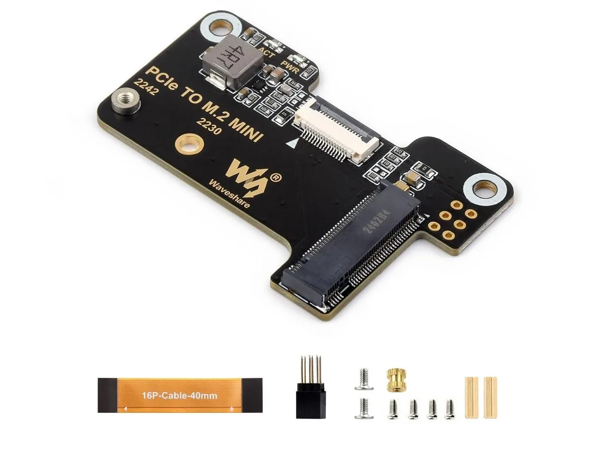 LORDWORLD LORDWORLD PCIe to M.2 Mini Adapter Board for Raspberry Pi 5 — product photo