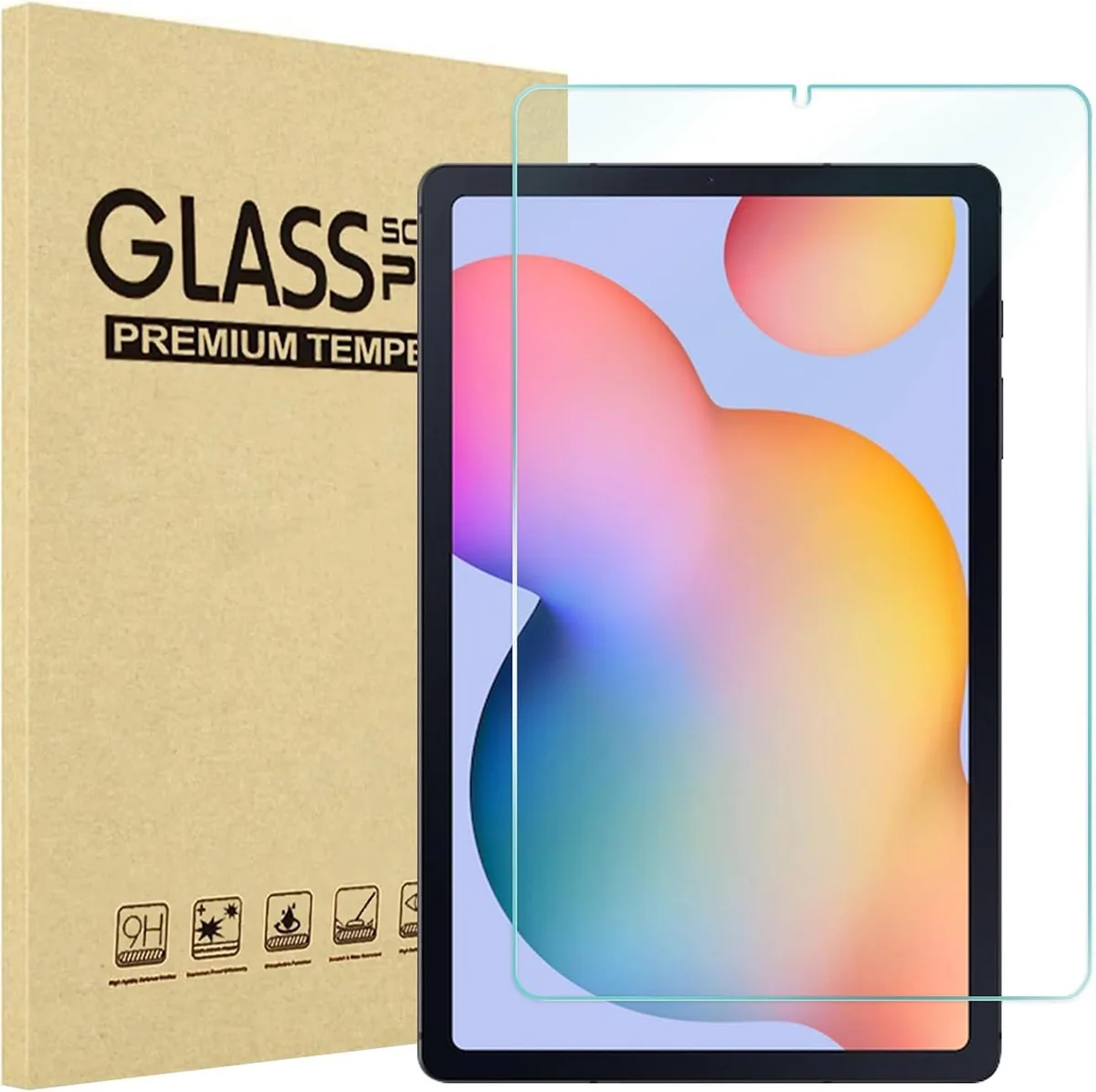 Single sheet of clear tempered glass screen protector for 10.4 inch Galaxy Tab S6 Lite models P610 P613 P615 P617 P619 P620 P625
