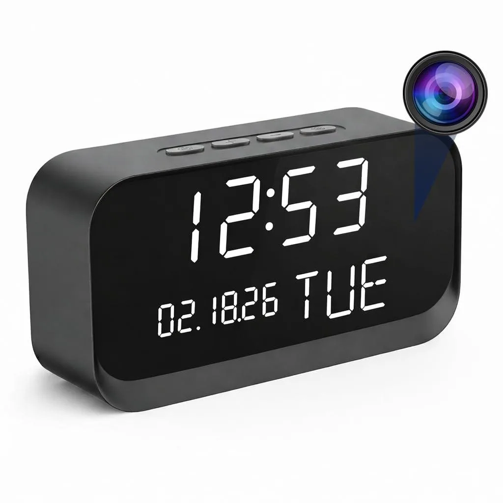  Clover aiclock Wireless Surveillance Clock Camera 1080p 2.4/5GHz WiFi 256GB — product photo