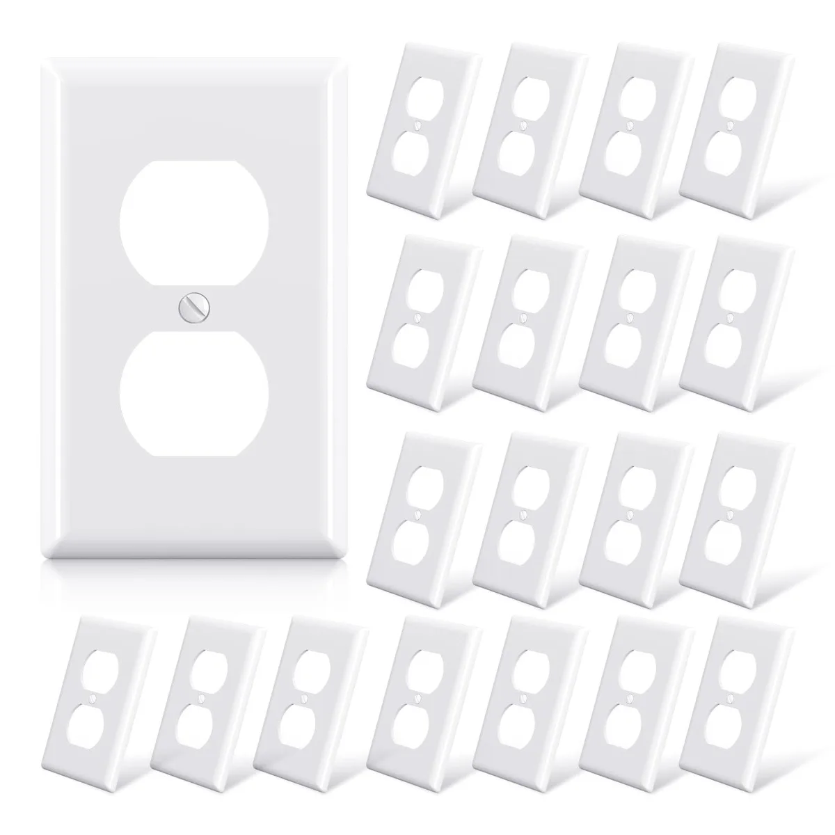  3021 Switch Plate 20 Pack Glossy White — product photo
