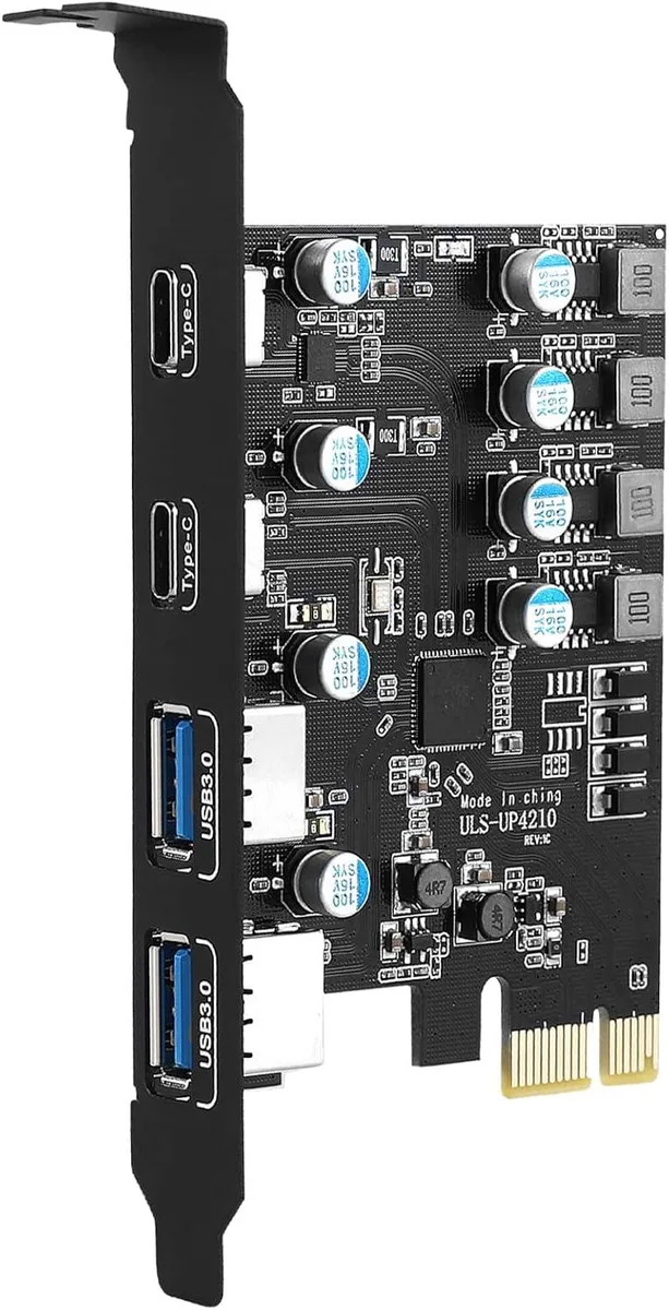 ESTONE ESTONE PCIE22A2C 4-Port USB 3.0 PCIe Card (2×USB-C, 2×USB-A) — product photo
