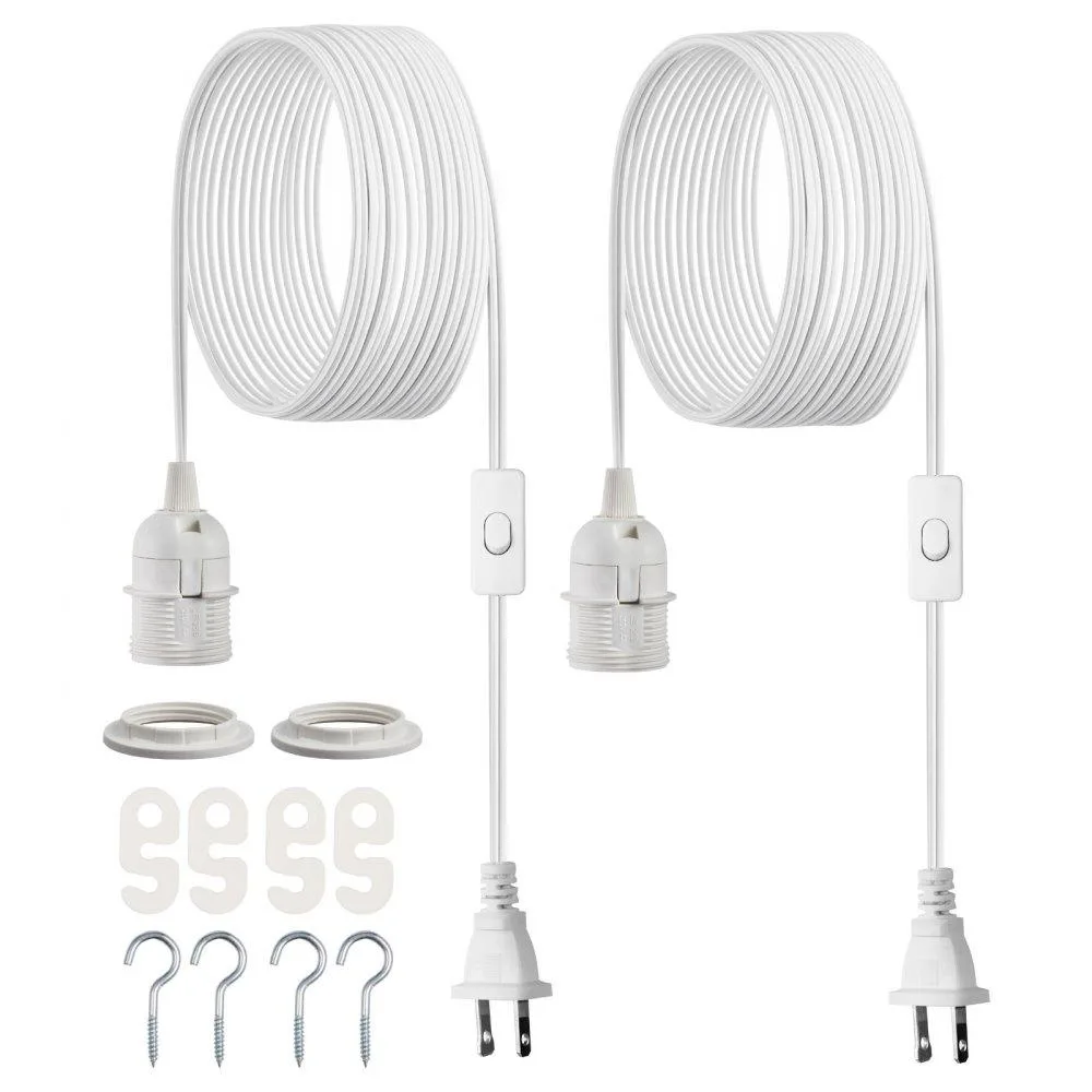 VEVOR VEVOR 16.08 ft E26 Pendant Lamp Cord Kit 2 Pack — product photo