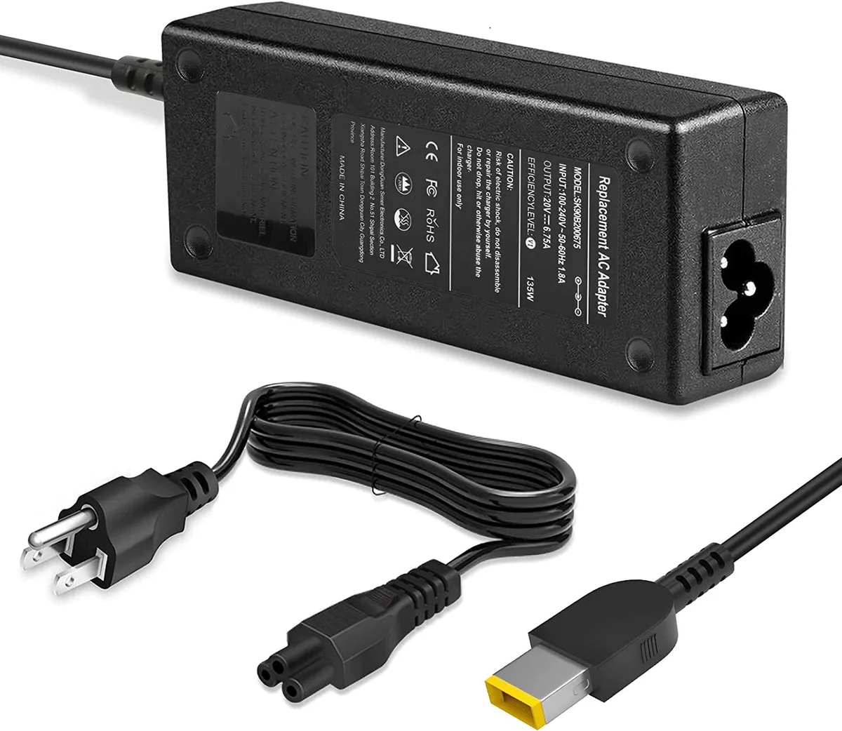 myVolts myVolts 135W AC Adapter USB Square Yellow Tip — product photo