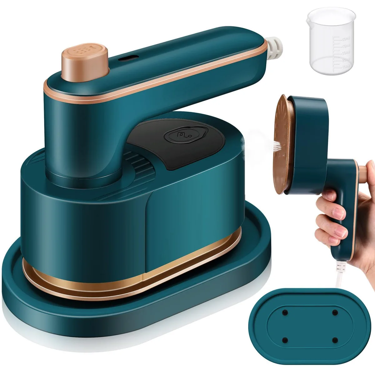 DNBeffulgent DNBeffulgent 3-in-1 Travel Steamer 180° Rotating Green — product photo