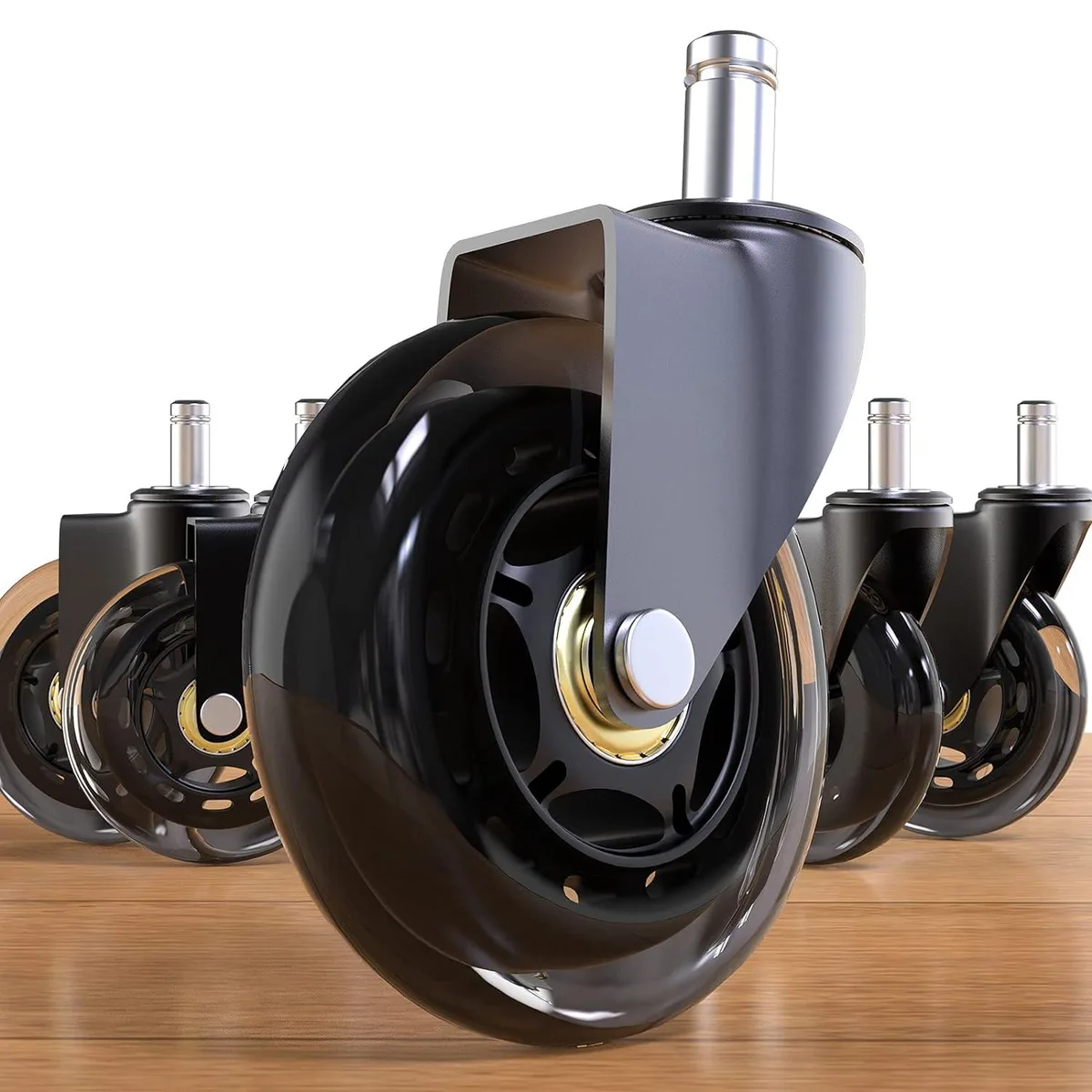BFKK BFKK 3 Inch Heavy-Duty Chair Caster Wheels Set of 5 — product photo