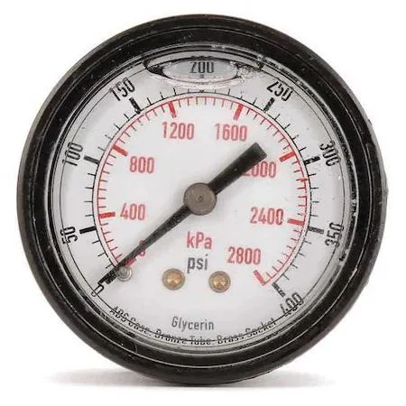 Value Brand Value Brand 4FMC4 Pressure Gauge 0 to 30 psi 2 in Dial Acrylic — product photo