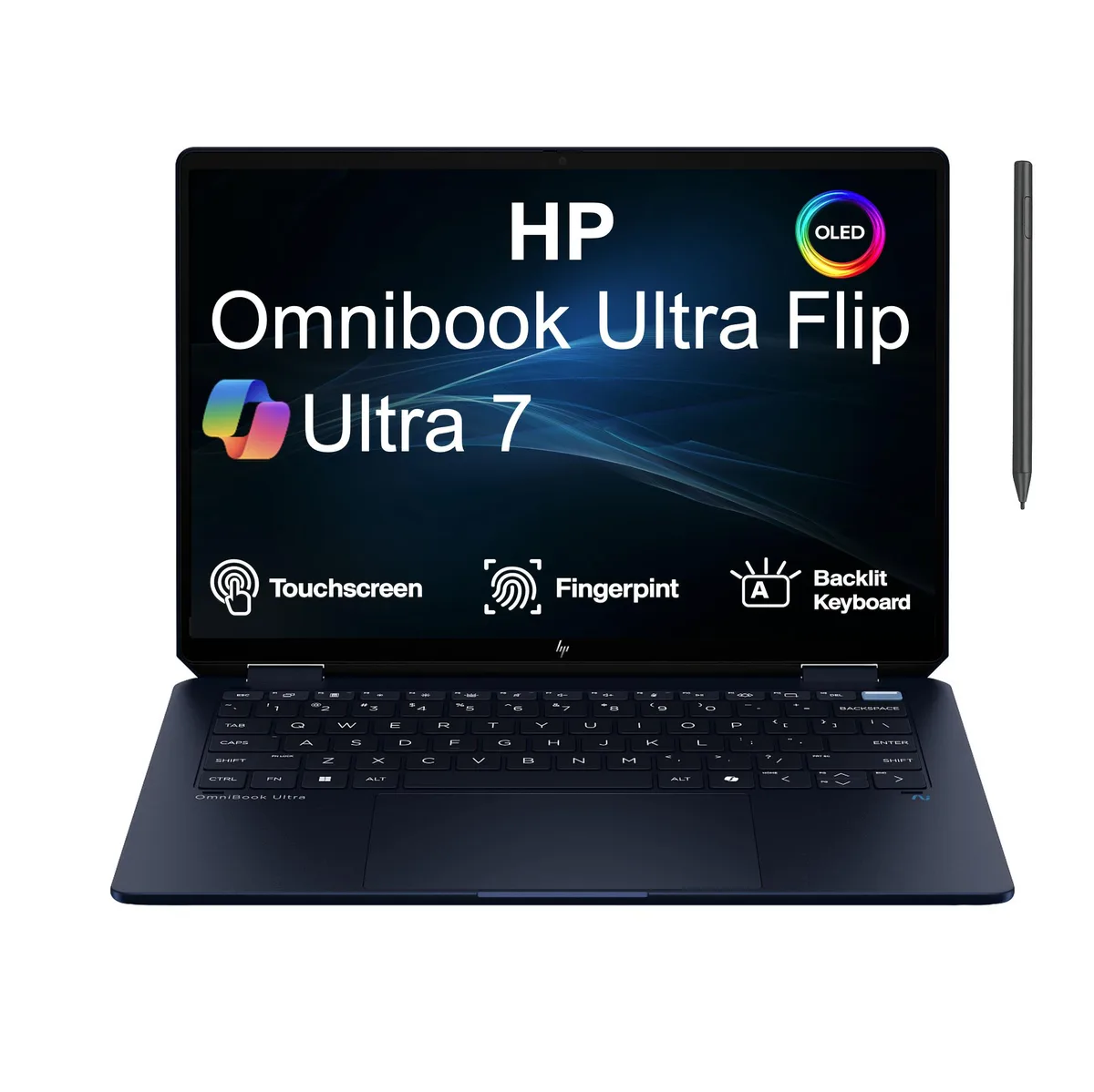HP HP Omnibook Ultra Flip 14" OLED 2.8K Ultra 7-258V 32GB LPDDR5X 2TB — product photo