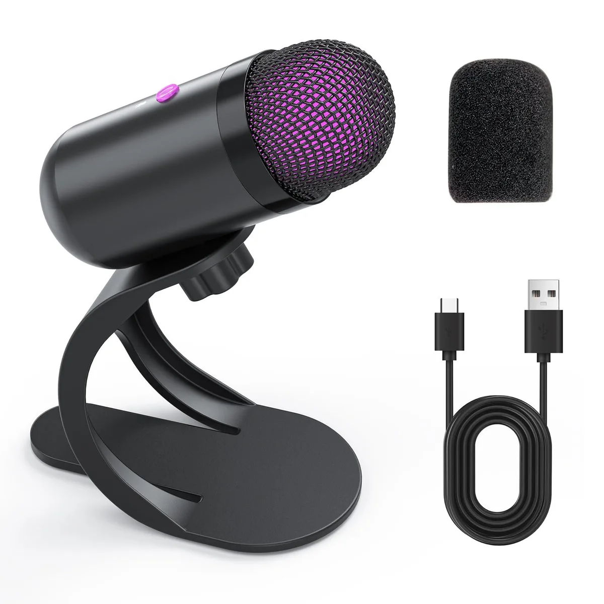 LIANGSTAR K6 USB Microphone Colorful Mute 360° Stand — product photo