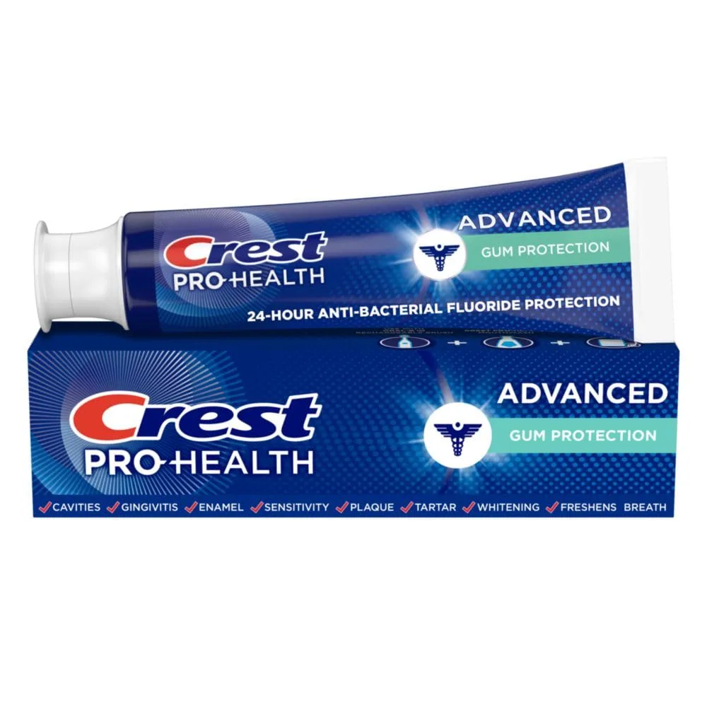 White rectangular toothpaste tube with flip cap, 5.1 oz