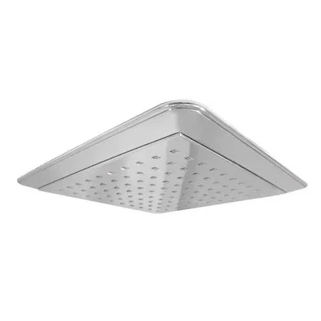 Polished chrome square rain shower head 9.6 inches wall mount
