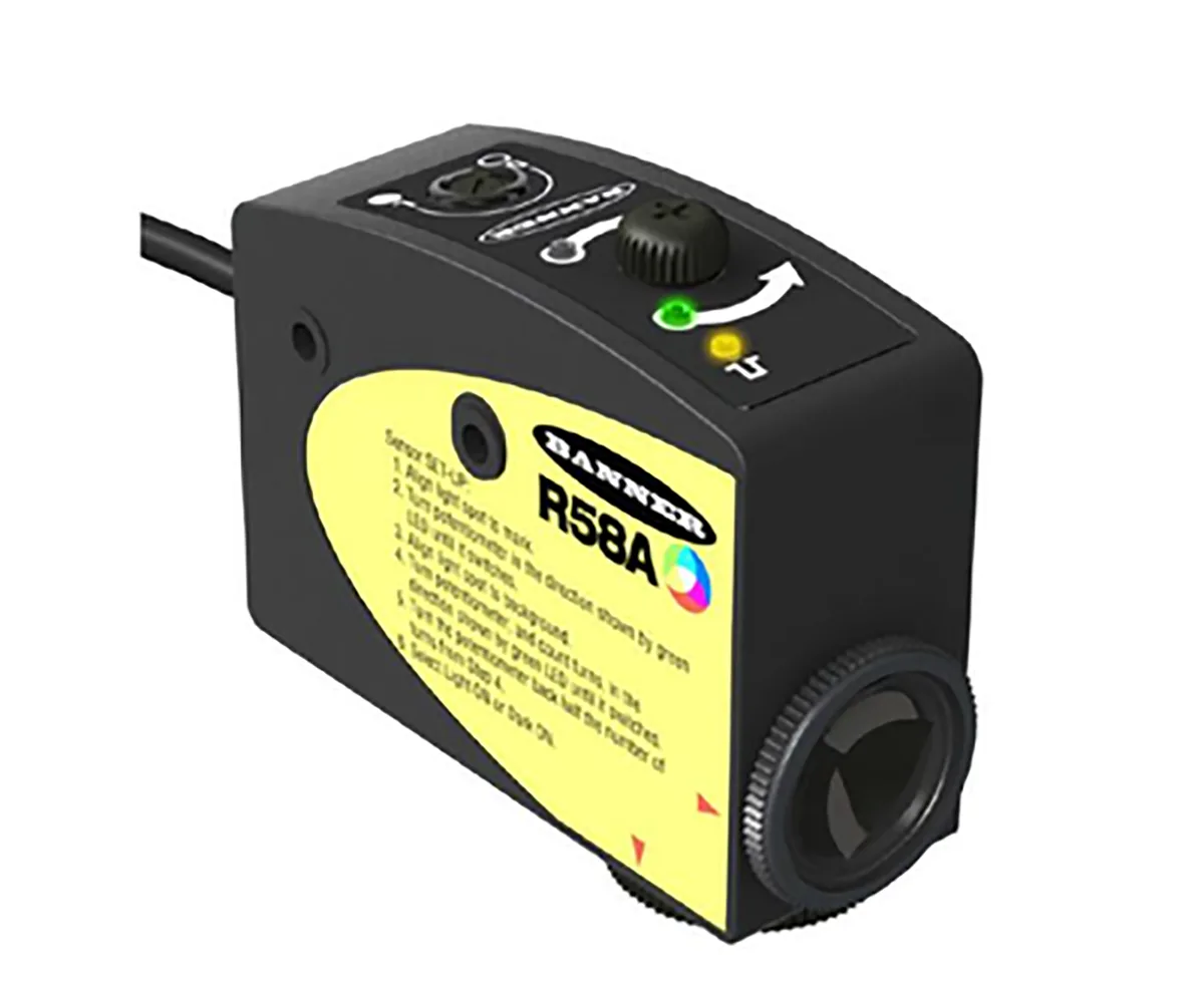 Banner Banner R58ACG1 Registration Mark Sensor 10-30V IP67 2m Cable — product photo