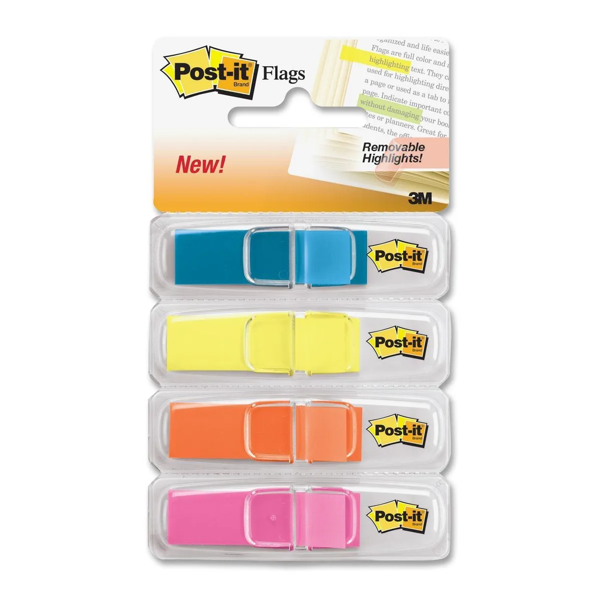 3M 3M 6834ABX Post-it Highlighting Flags Orange 140 — product photo