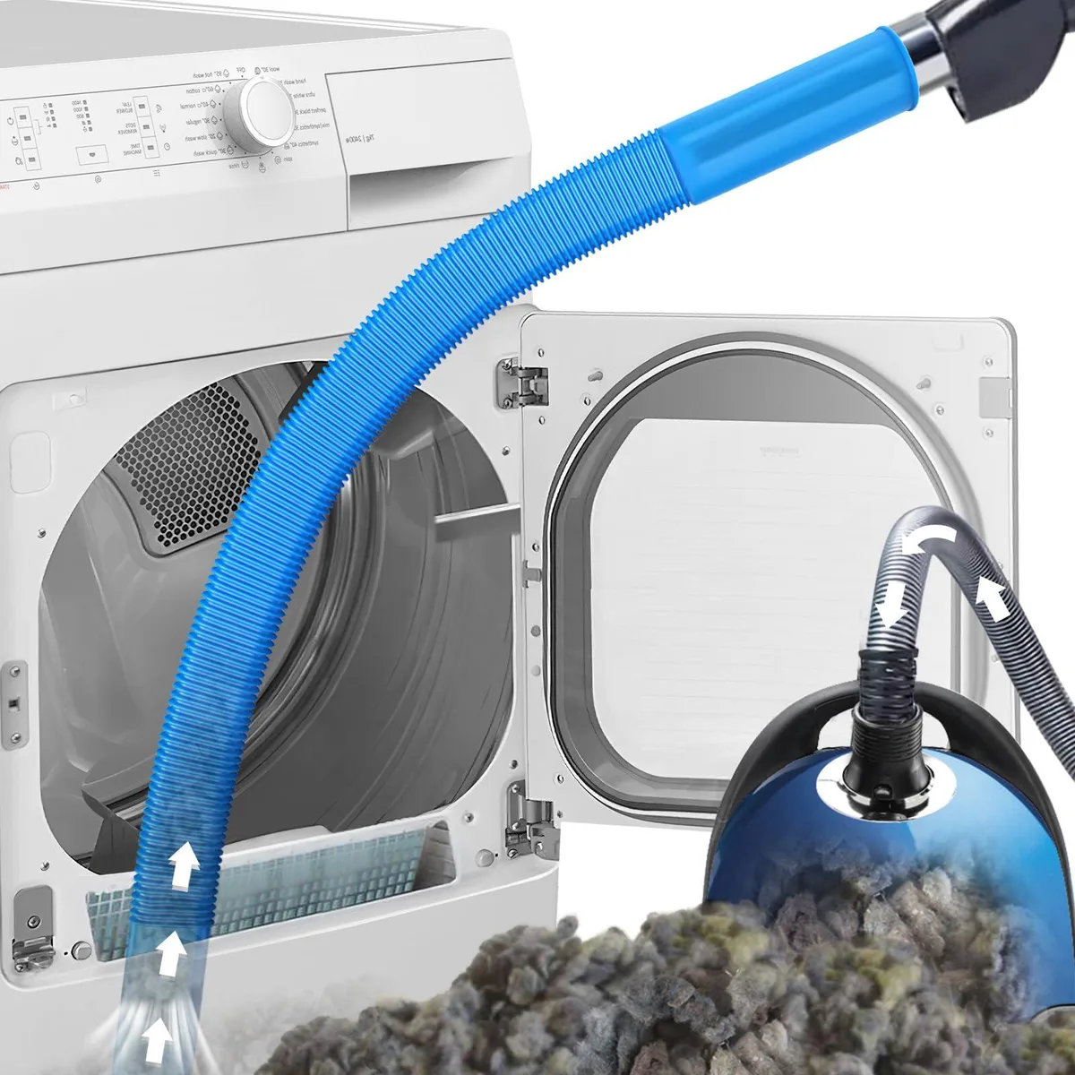 PetOde ZG Dryer Vent Cleaner Kit Blue — product photo