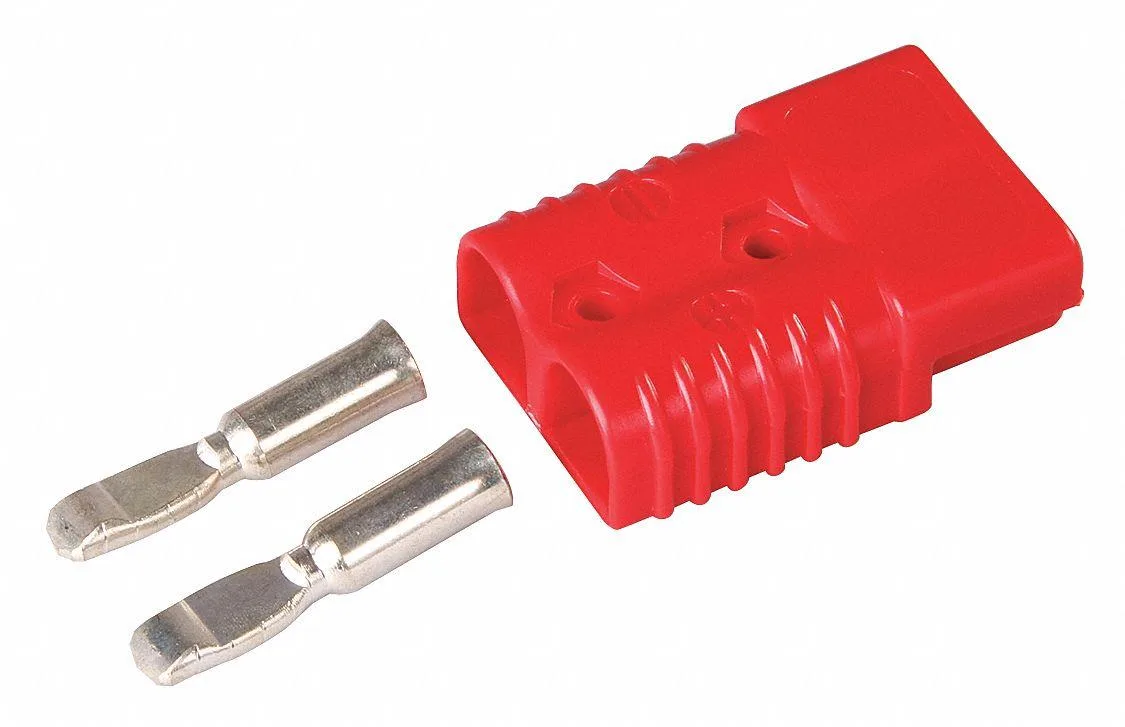 Westward Westward 23PC34 Medium Duty Plug 1/0 Gauge Brass/Silver Red — product photo