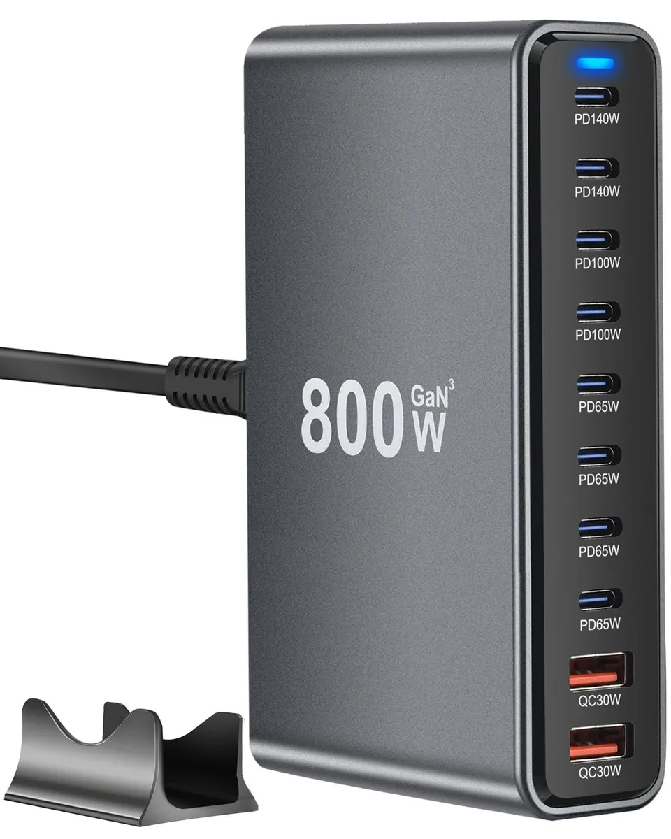 KEHIPI KEHIPI YMX-800W 800W 10-port USB charger — product photo