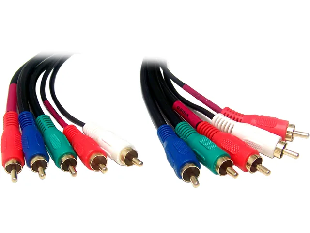 Micro Connectors Micro Connectors M05-1006 6 ft 5 RCA male-to-male component cable — fotografie produktu