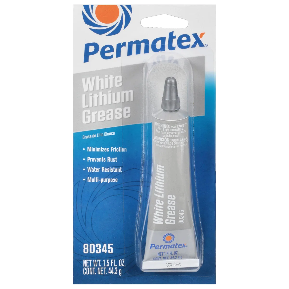 Small white tube of Permatex lithium grease, 1.5 oz