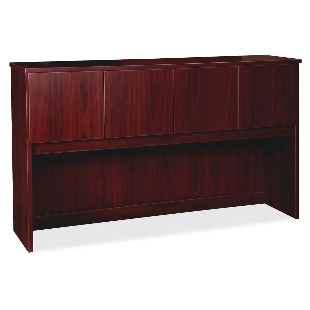 Lorell Lorell PH6639MY 66"W 16"D 39"H Mahogany Hutch office furniture — product photo