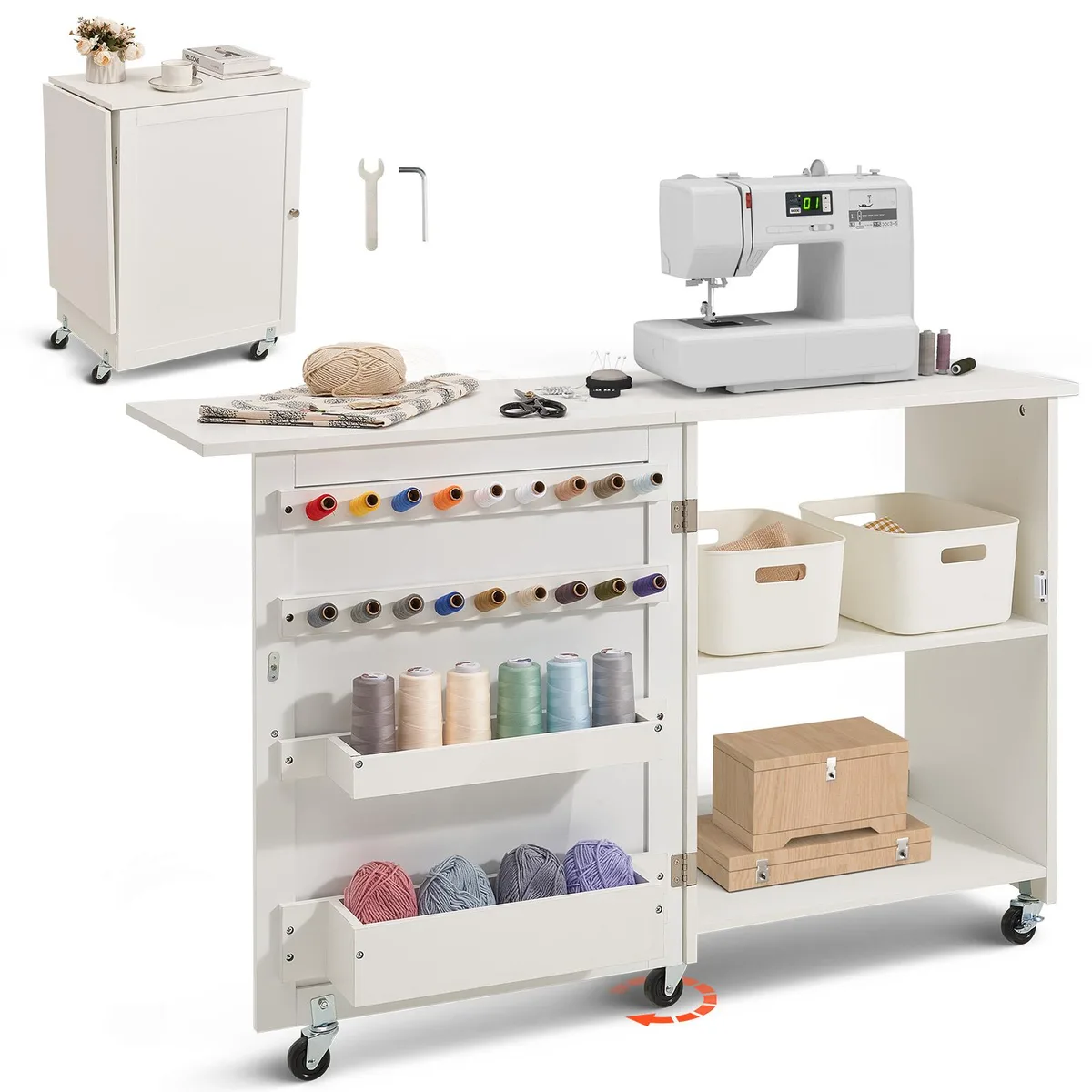 VEVOR VEVOR Folding Sewing Table White 23 in folded width 41 lbs — product photo