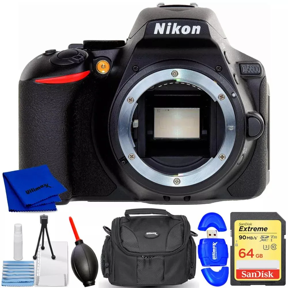 Nikon Global Nikon D5600 24.2MP DSLR Camera Body Only 7PC Accessory Bundle 1575 — product photo