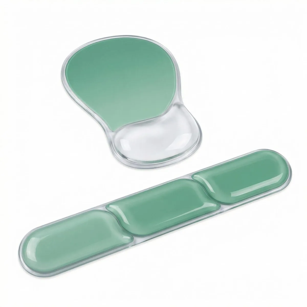  AUPET GMP Gel Mouse Pad &amp; Keyboard Wrist Rest Set Gradient Mint Green 17.4 x 3.5 in — product photo