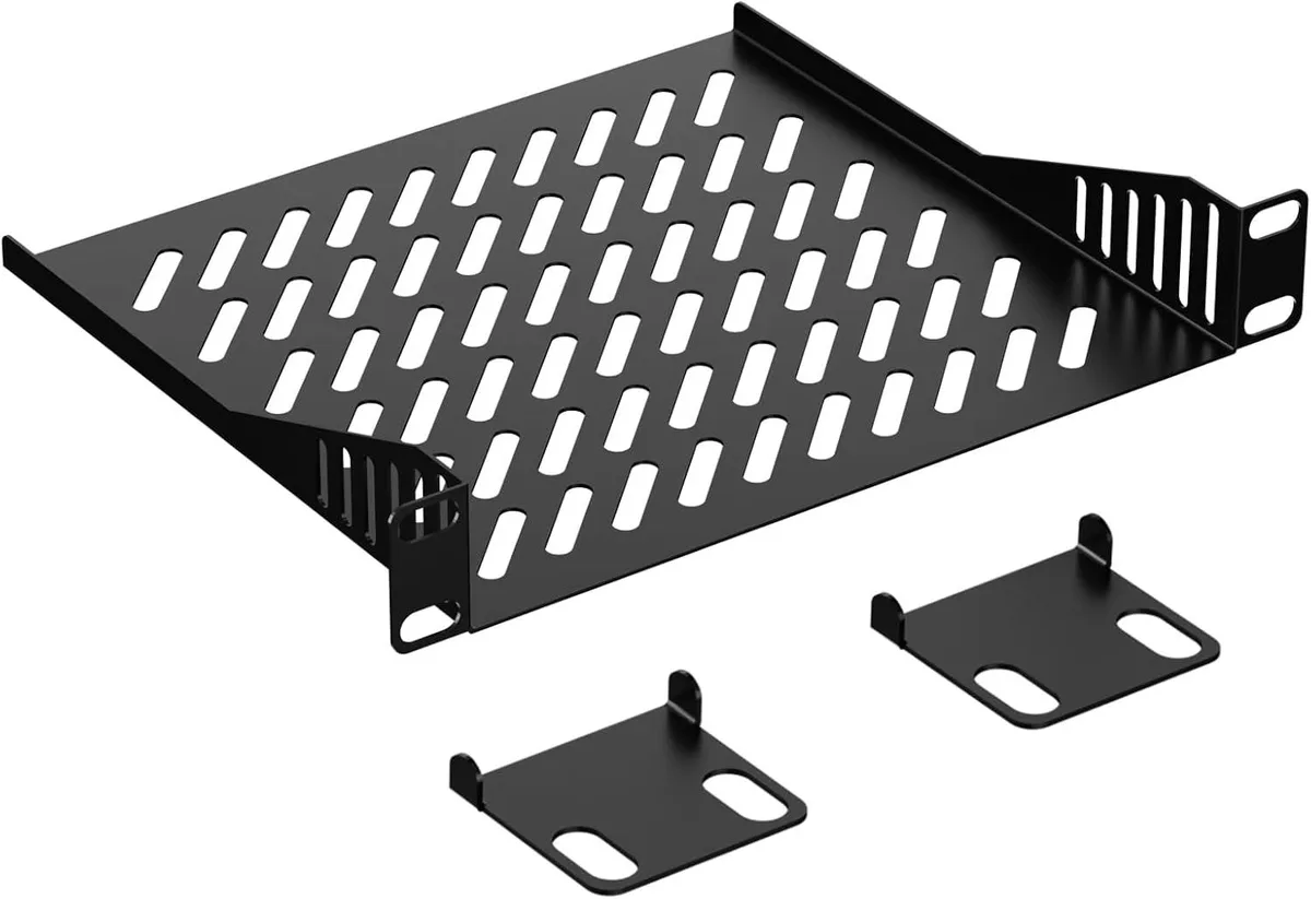 TAURKENAM TAURKENAM 10 inch 1U Ventilated Cantilever Server Rack Shelf — product photo