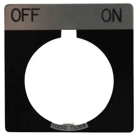 Eaton Eaton 10250TS42 Cutler-Hammer Square Legend Plate Off On Black 30.5 mm — product photo
