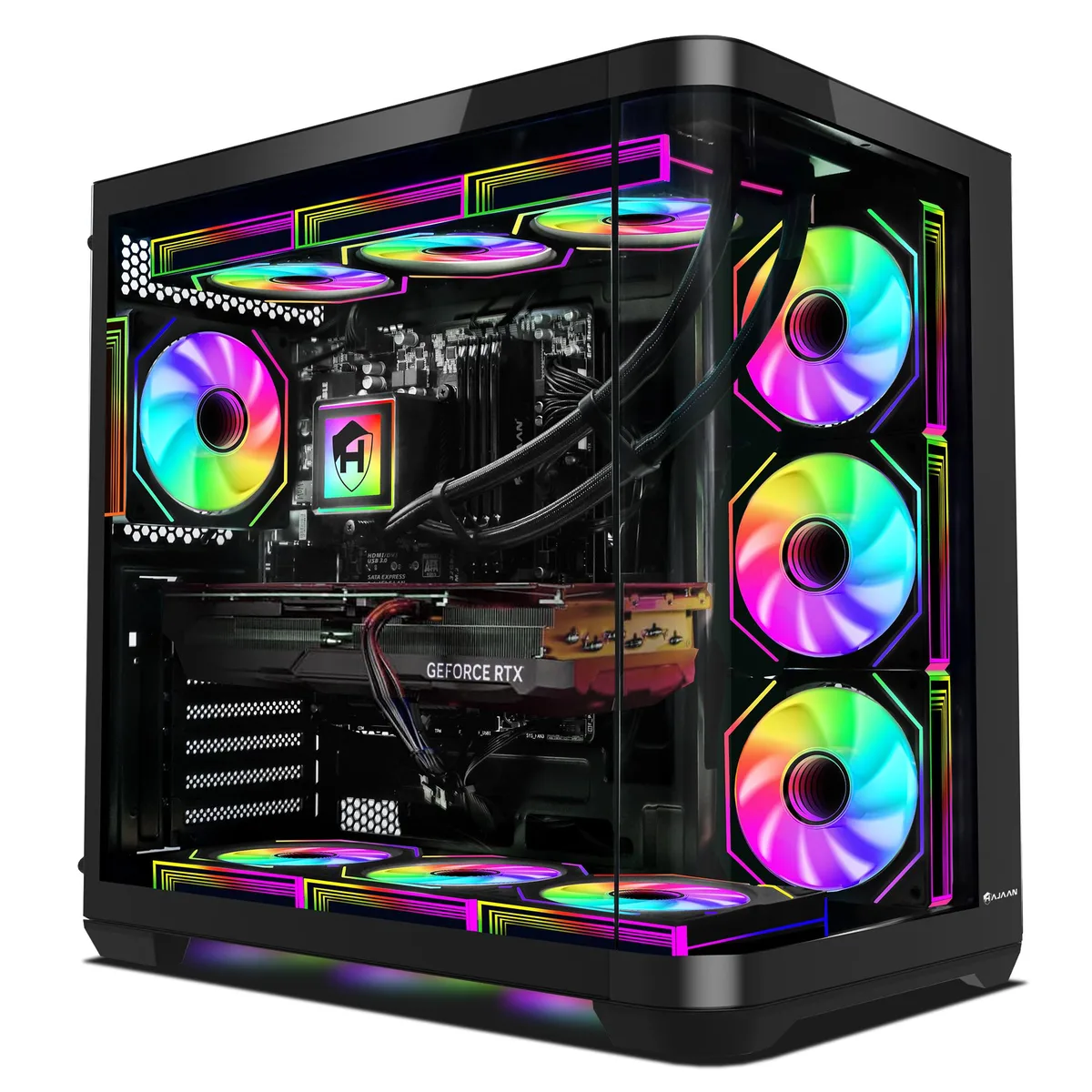 HAJAAN HAJAAN Gaming PC Intel Core i9-14900K RTX 5070 Ti 16GB 64GB DDR5 2TB NVMe — product photo