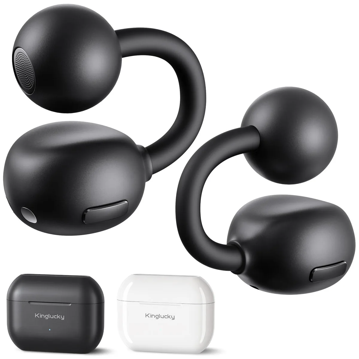  Kinglucky i11 Open Ear Earbuds Black 4.1g 50h Bluetooth 6.0 — product photo