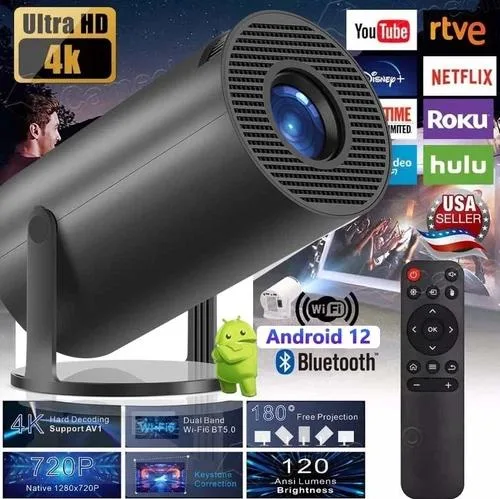 NShi NShi HY300 720p 300 ANSI WiFi6 BT5.4 home theater projector — product photo