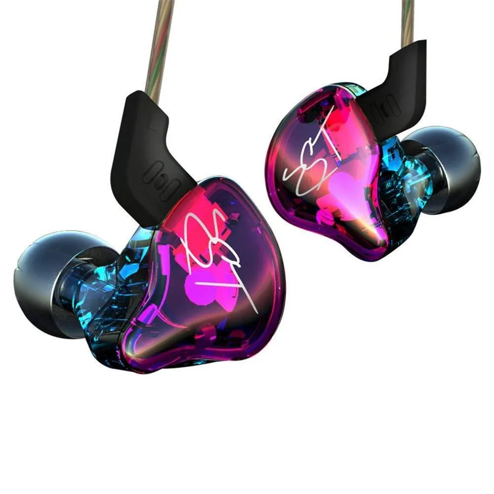 KZ ZST Hybrid In-Ear Earphones 1BA+1DD 10mm 18ohm 106dB 120cm 3.5mm Multicolor — product photo