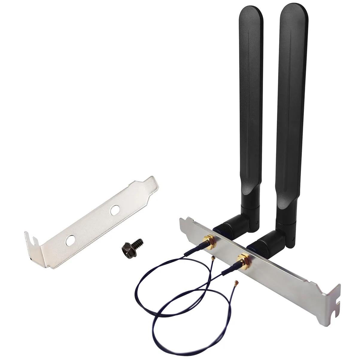 Tenmory WiFi 6E Tri-Band Antenna Kit MHF4 10in Cable Bracket — product photo