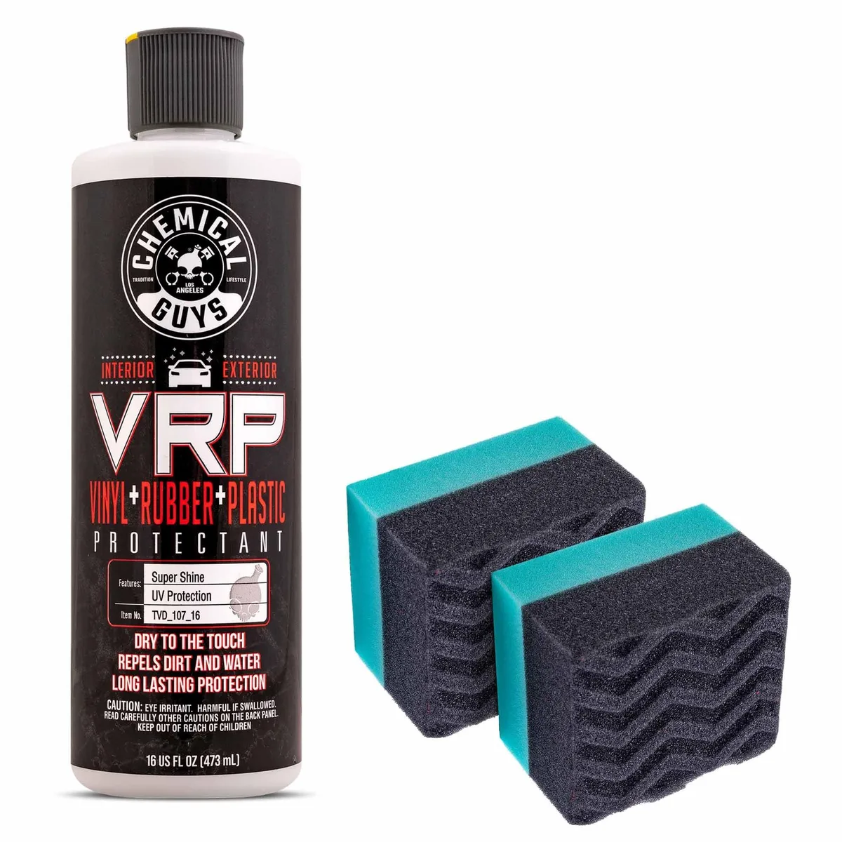16 oz VRP protectant bottle with two WonderWave foam applicators