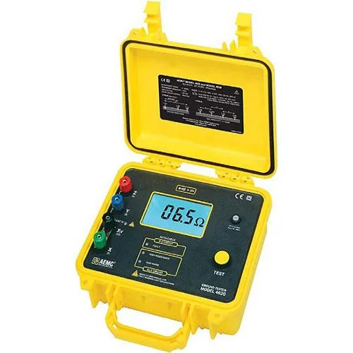Handheld digital ground resistance tester model 4620 with LCD display