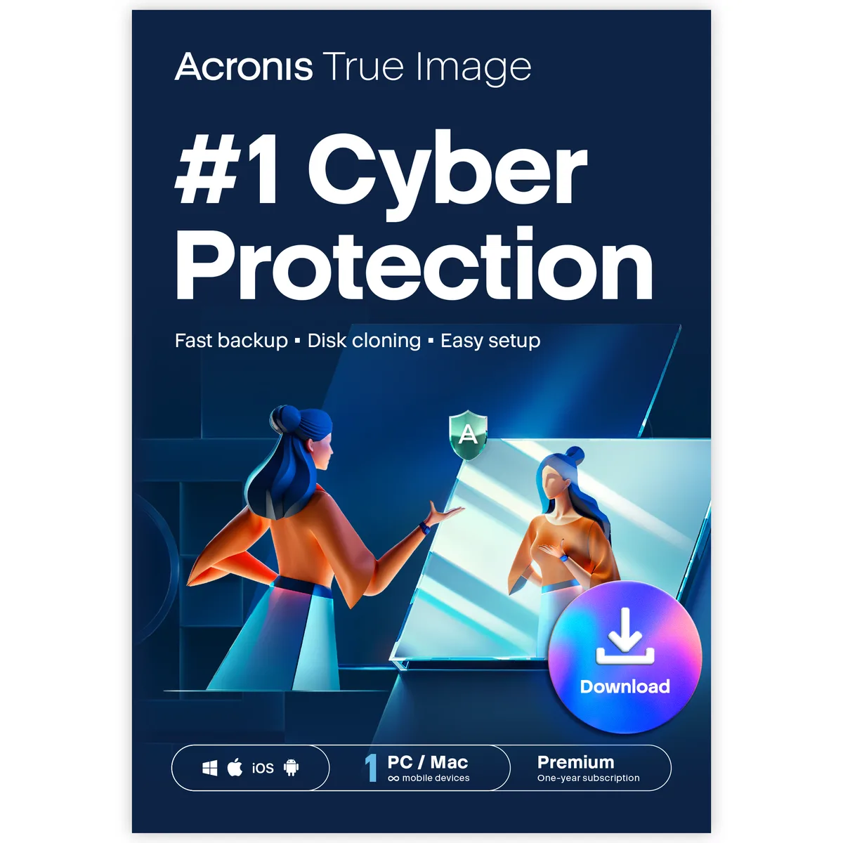 Acronis Inc. Acronis True Image Premium utility 1 Computer 1 TB Cloud 1 Year HOPASHLOS — product photo