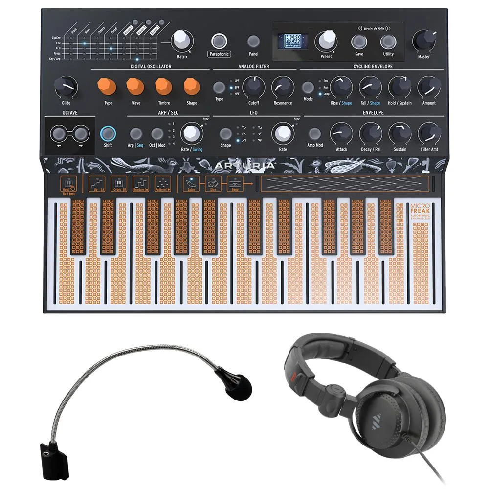 Arturia Arturia MicroFreak Vocoder Hybrid Synthesizer Bundle with Gooseneck Mic and Headphones — product photo