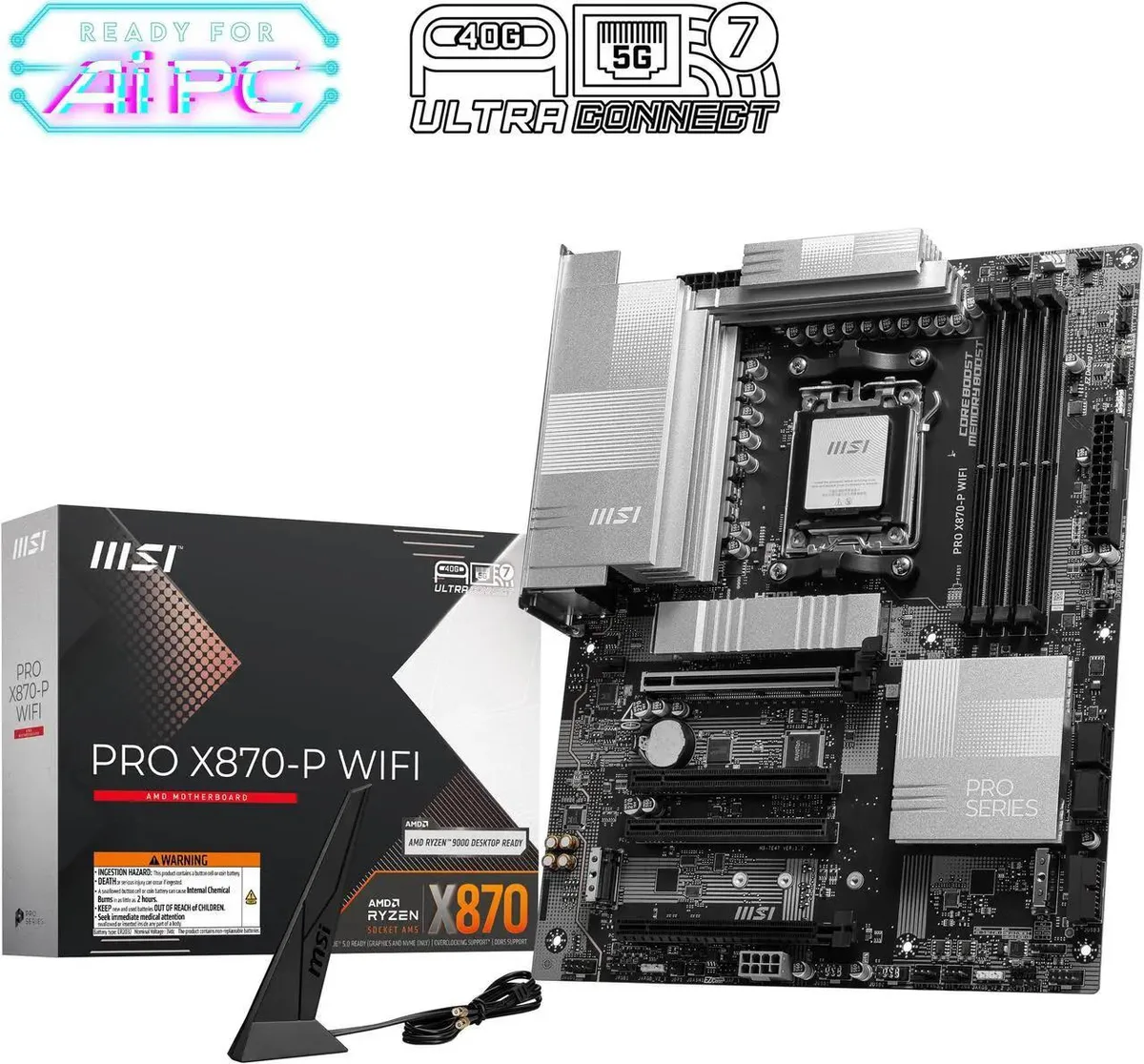 MSI MSI PRO X870-P WiFi ProSeries AMD motherboard — product photo