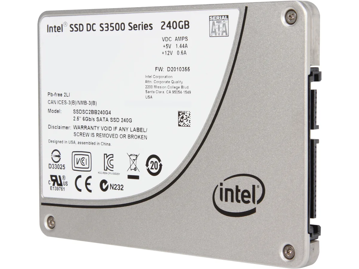 Intel Intel SSDSC2BB240G401 DC S3500 2.5" 240GB SATA enterprise SSD — product photo