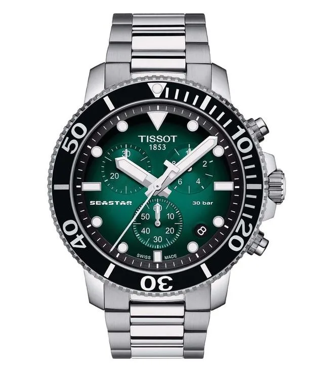 Tissot Tissot Seastar 1000 Chronograph Green Dial 39.7 mm Watch — product photo