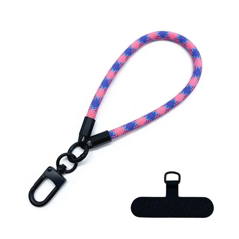 BambuMate BambuMate Short Phone Strap Mount Case Lanyard Pink and Blue — product photo
