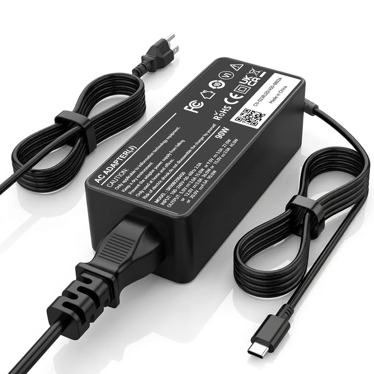  LJO-EEIH 90W USB-C AC Adapter 20V 4.5A 10ft UK plug — product photo