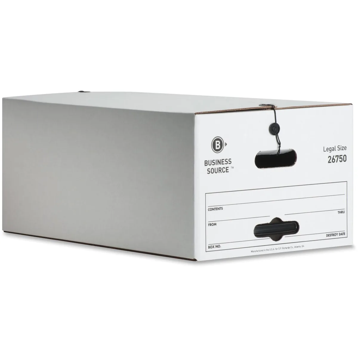 Business Source Business Source 26750 Legal Storage Boxes 15x24x10 350 lb 12/CT White — product photo