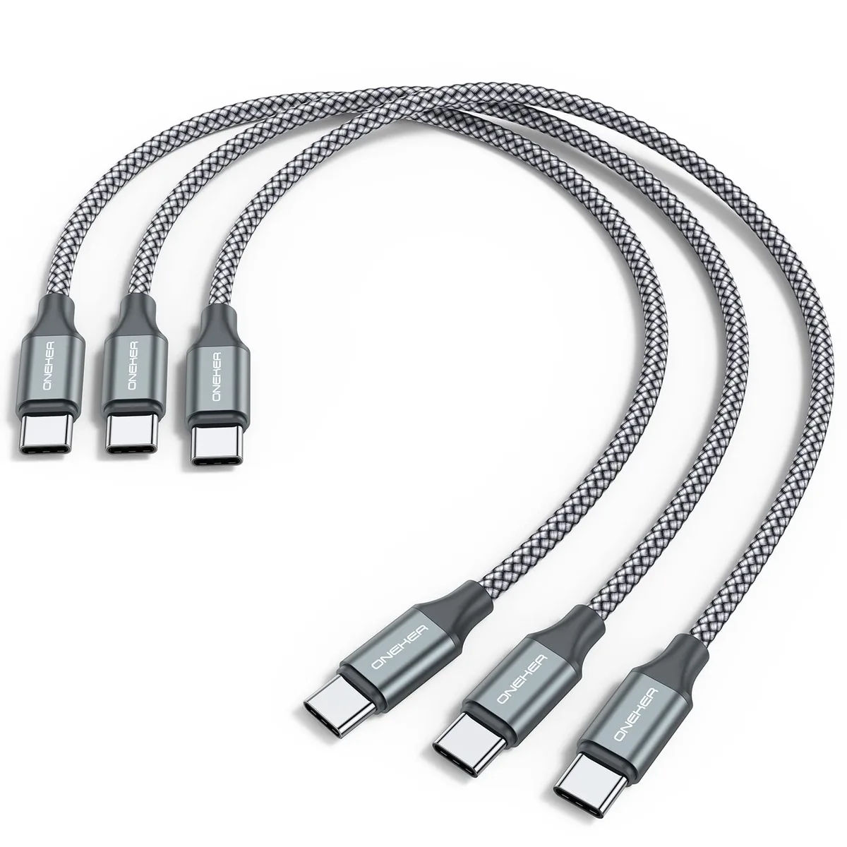  Belkin USB-C to USB-C Cable 1ft Orange 3-Pack 60W USB 2.0 — product photo