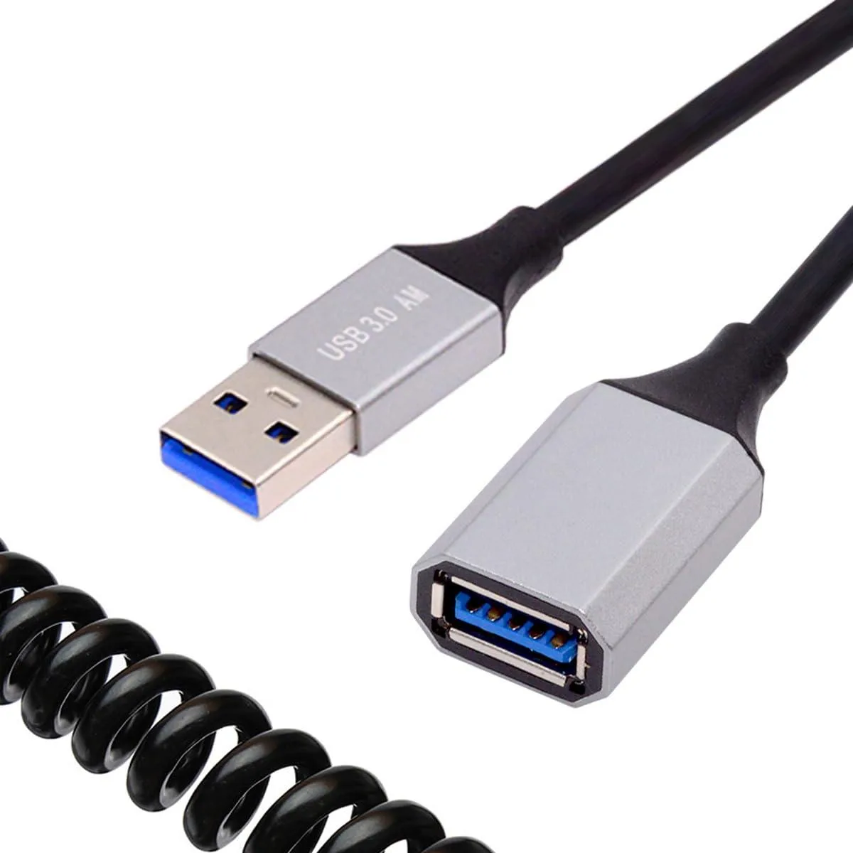 Fervit Fervit USB 3.0 Type-A Male to Female OTG Coiled Cable 100cm — product photo