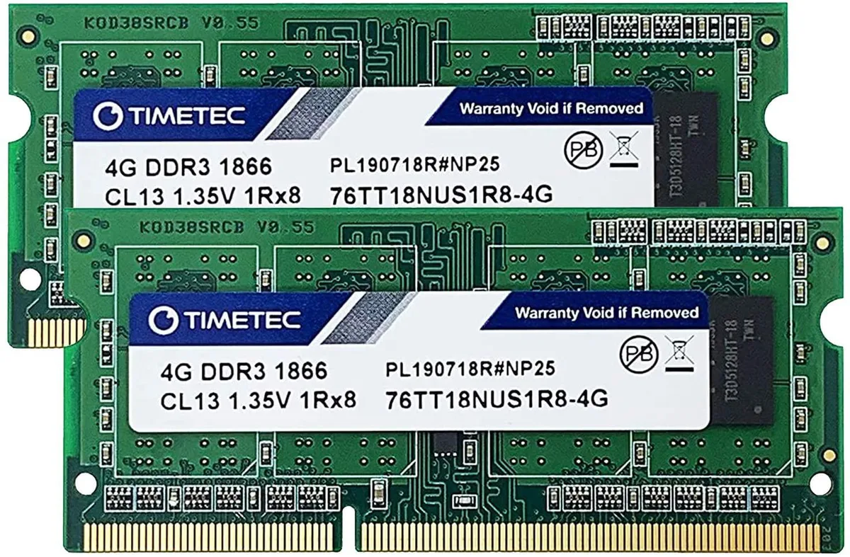 Timetec Timetec 8GB Kit (2x4GB) DDR3L 1866MHz CL13 204-Pin SODIMM Laptop RAM — product photo