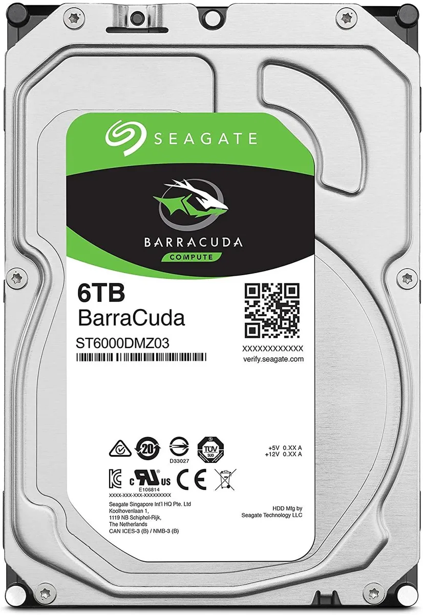 Seagate Seagate ST6000DM003Product BarraCuda 6TB 3.5" 5400 RPM 256MB SATA internal hard drive — product photo