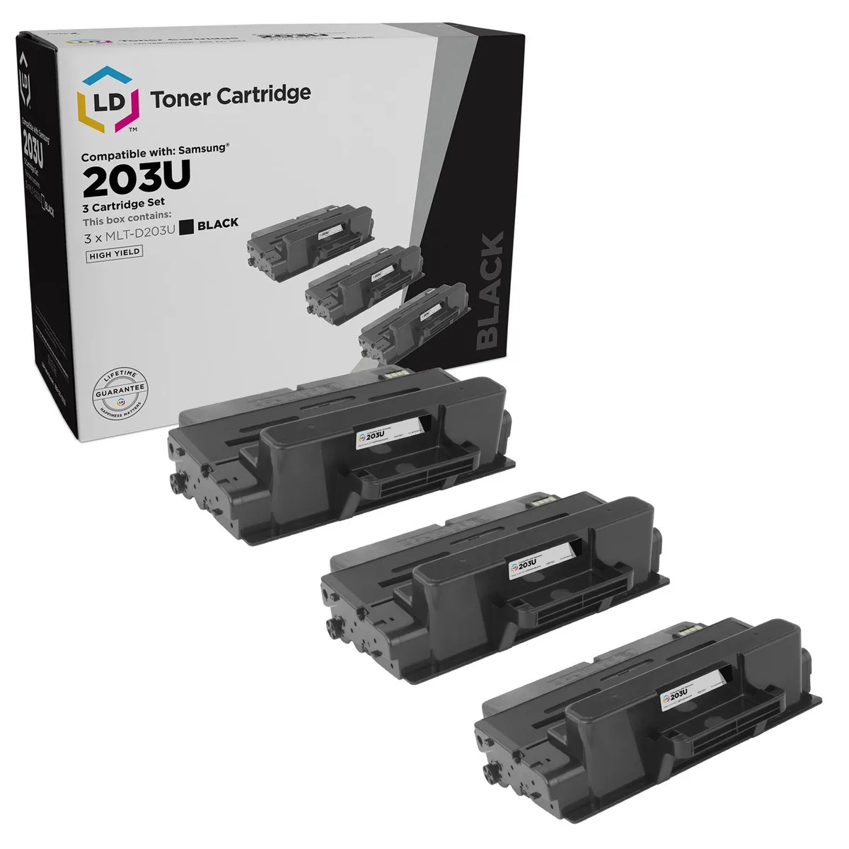 SAMSUNG SAMSUNG MLT-D203U Compatible Toner Cartridge 3-Pack Black 15000 Pages — product photo
